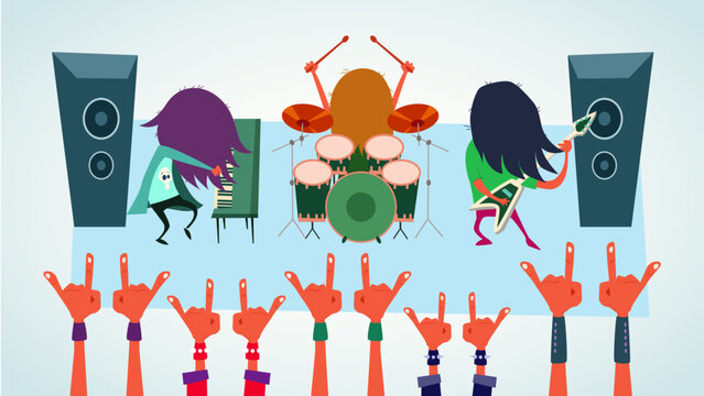 Rock band concert