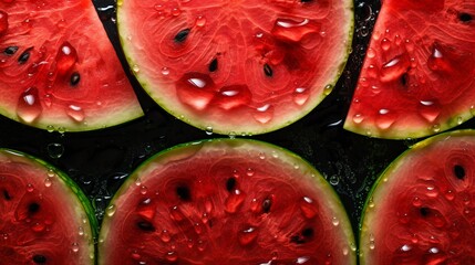 Red watermelon slices, Generative AI