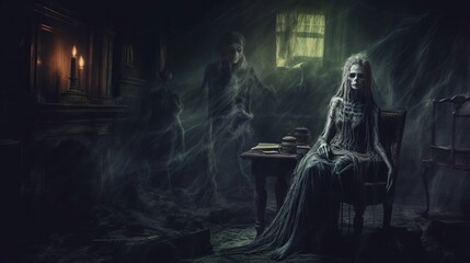 Fototapeta premium halloween spooky illustration