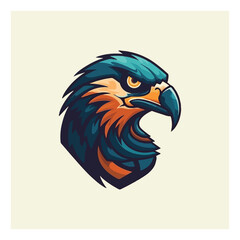 Eagle shaped mascot logo for a publishing company.