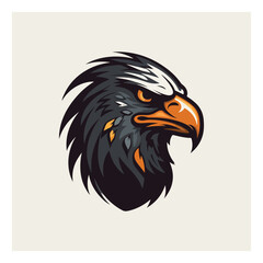 Eagle shaped mascot logo for a publishing company.