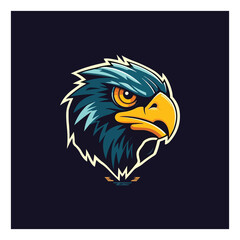 Eagle shaped mascot logo for a publishing company.
