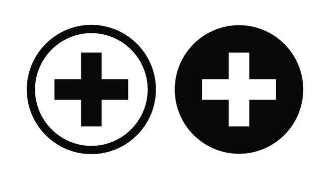 First aid icon, First aid symbol vector design plus icon