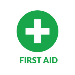 First aid icon, First aid symbol vector design plus icon
