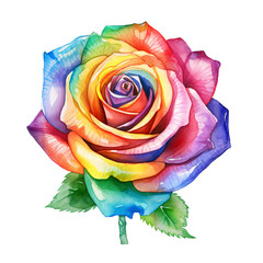 Obraz na płótnie Canvas Watercolor Colorful Rose