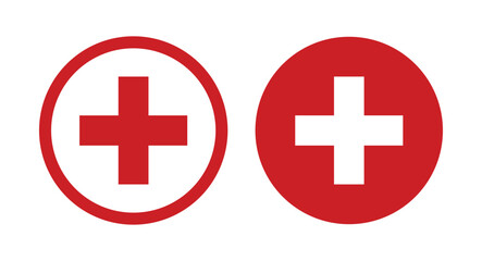 Obraz premium First aid icon, First aid symbol vector design plus icon