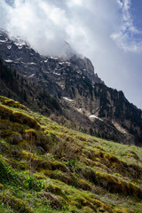 mountain landscape with clouds