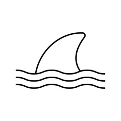 Fish warning Vector Outline Vector Icon that can easily edit or modify

