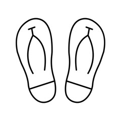 Footgear Vector Outline Vector Icon that can easily edit or modify


