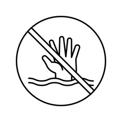 Drawing warning Vector Outline Vector Icon that can easily edit or modify

