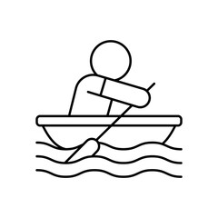Boat Vector Outline Vector Icon that can easily edit or modify   © Design Linker