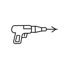 Speargun Vector Outline Vector Icon that can easily edit or modify

