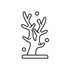 Coral reef Vector Outline Vector Icon that can easily edit or modify


