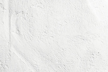 Decorative white putty background. Wall texture with filler paste applied with spatula, chaotic dashes and strokes over plaster.