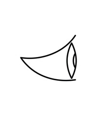 eye side view icon, vector best line icon.