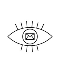 eye with massage icon, vector best line icon.