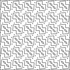 Stylish texture with figures from lines.
Abstract geometric black and white pattern for web page, textures, card, poster, fabric, textile. Monochrome graphic repeating design. 