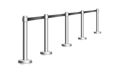 Barrier fence isolated on white background. Vector illustration. 