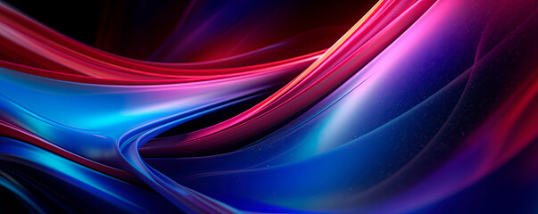 a colorful abstract image of a curved shape, in the style of dark black and indigo