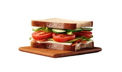 sandwich with vegetables HD transparent background PNG Stock Photographic Image