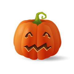 Halloween scary orange pumpkin Holiday cartoon concept