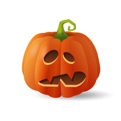 Halloween scary orange pumpkin Holiday cartoon concept