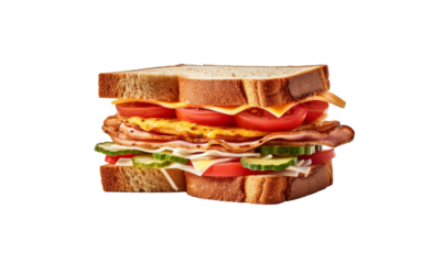sandwich with salami and tomato HD transparent background PNG Stock Photographic Image