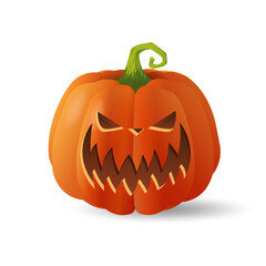 Halloween scary orange pumpkin Holiday cartoon concept