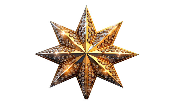 golden star isolated on white HD transparent background PNG Stock Photographic Image
