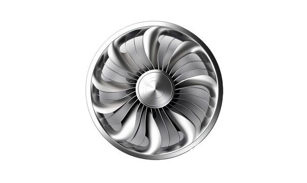 silver fan turbine isolated HD transparent background PNG Stock Photographic Image