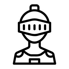 knight line icon