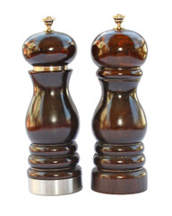 salt and pepper mill on transparent background