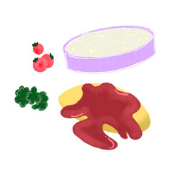 Components of Sweet egg with white rice