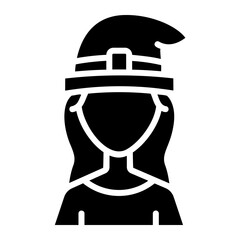 witch glyph icon