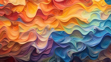 abstract background with smooth colorful lines. created with generative AI technology.