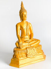 Golden Buddha Statue isolate on white background