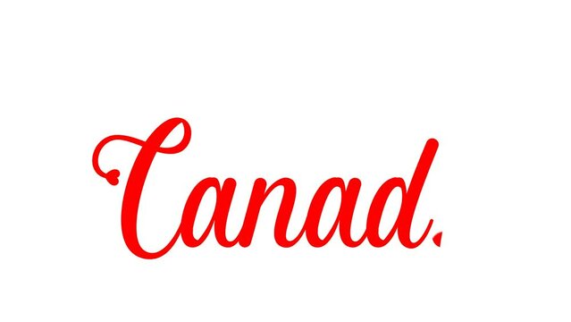 Happy Canada Day Animation. Happy Canada Day text animation. Great for Celebrations, Ceremonies, Festivals, and  greetings. Happy canada day 1st july