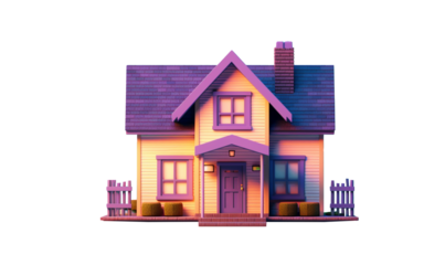 3d render of a house HD transparent background PNG Stock Photographic Image