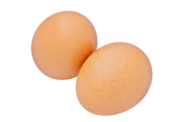 Cutout two brown eggs.