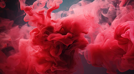 Red smoke background -Generative AI