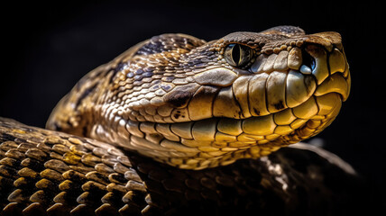 Fototapeta premium python in detailed view created with Generative AI technology