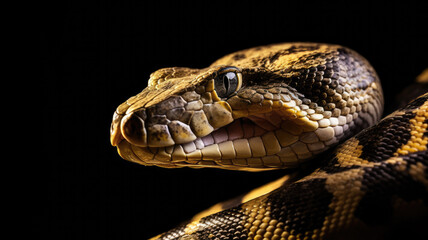 Fototapeta premium python in detailed view created with Generative AI technology