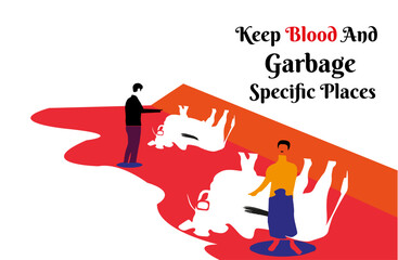 Eid Ul Adha mubarak 2023 illustration Don't Garbage keep blood specific placesv drawing vector poster latest design eid event 