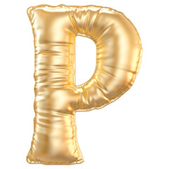 Obraz na płótnie Canvas Balloon Letter P Gold