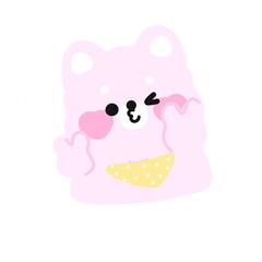 Fototapeta premium kawaii baby cat 