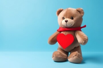 Mother's Day Teddy Bear Friendship on Valentine's. Generative AI