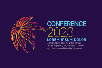 Modern Abstract Colorful Conference Logo Template for Your Event or Conference. Modern Colorful Logo Template Ready For Use, Modern Initial Logo