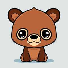 Playful Bear Cartoon Vector Illustration for Children's Books and Designs
