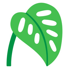 Illustration of Monstera Leaf design Flat Icon