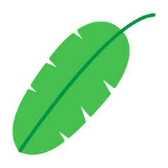 Illustration of Banana Leaf design Flat Icon